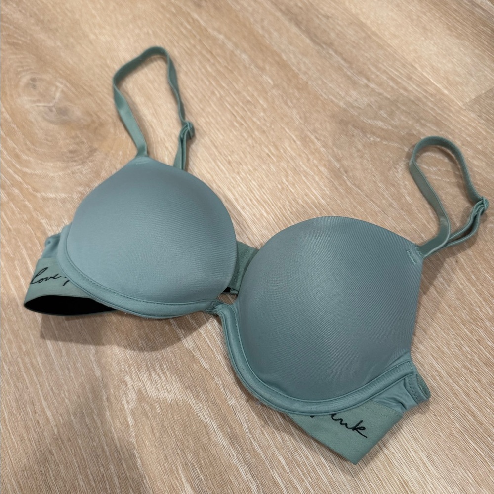 Women's Teal Push-Up PINK Bra